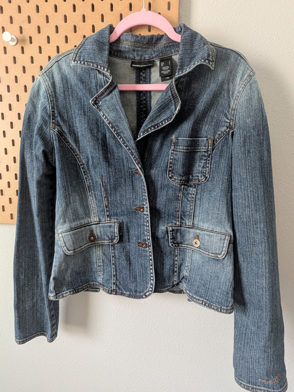 DKNY Jeans Denim Blazer Jacket | Size L
